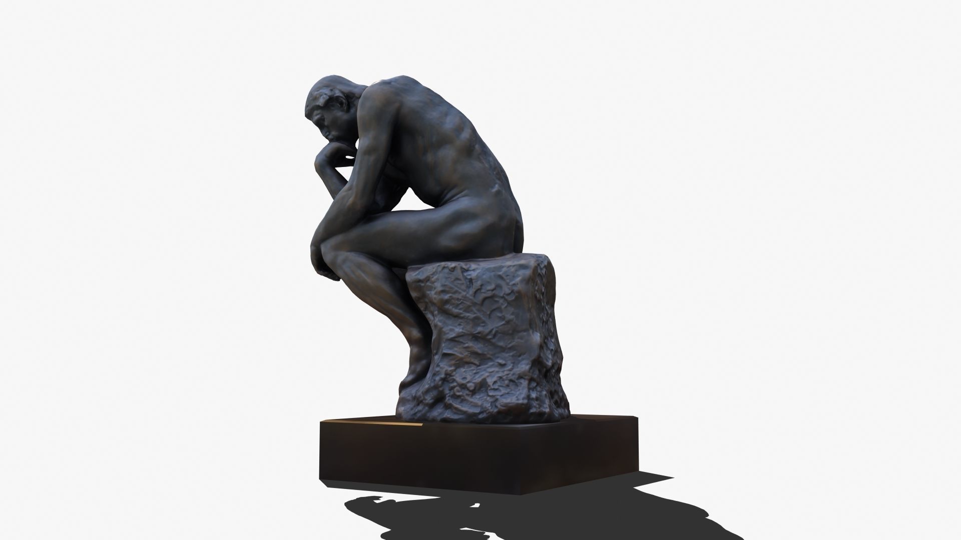The Thinker statue of 3D model_29