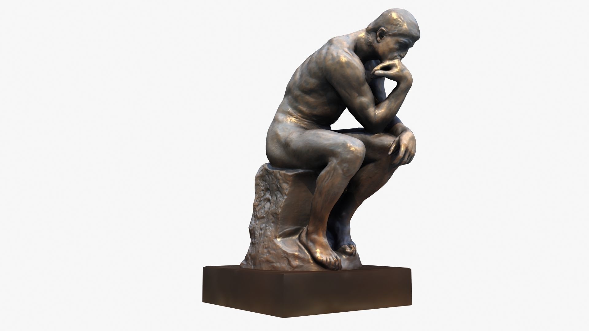 The Thinker statue of 3D model_25