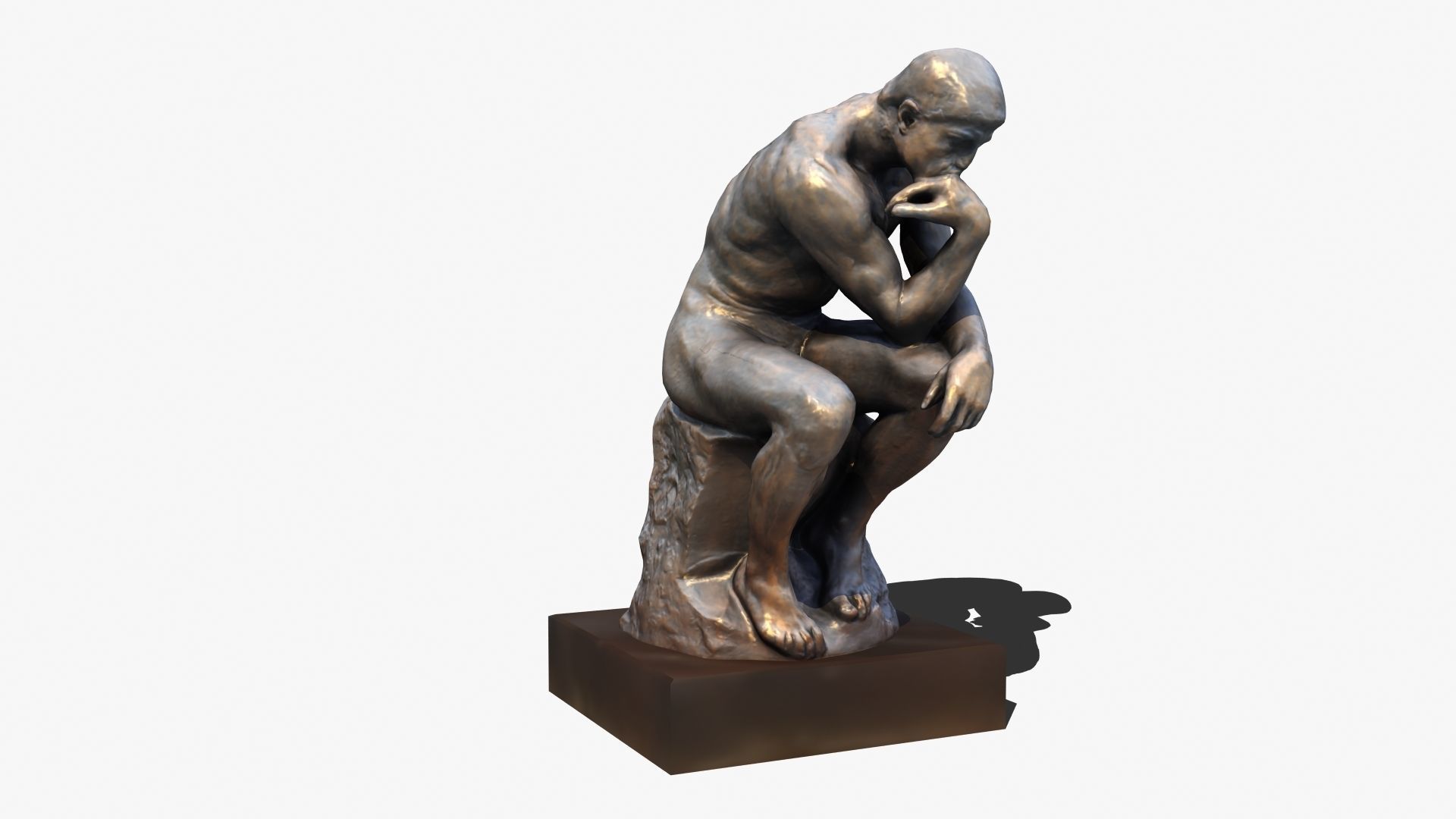 The Thinker statue of 3D model_23