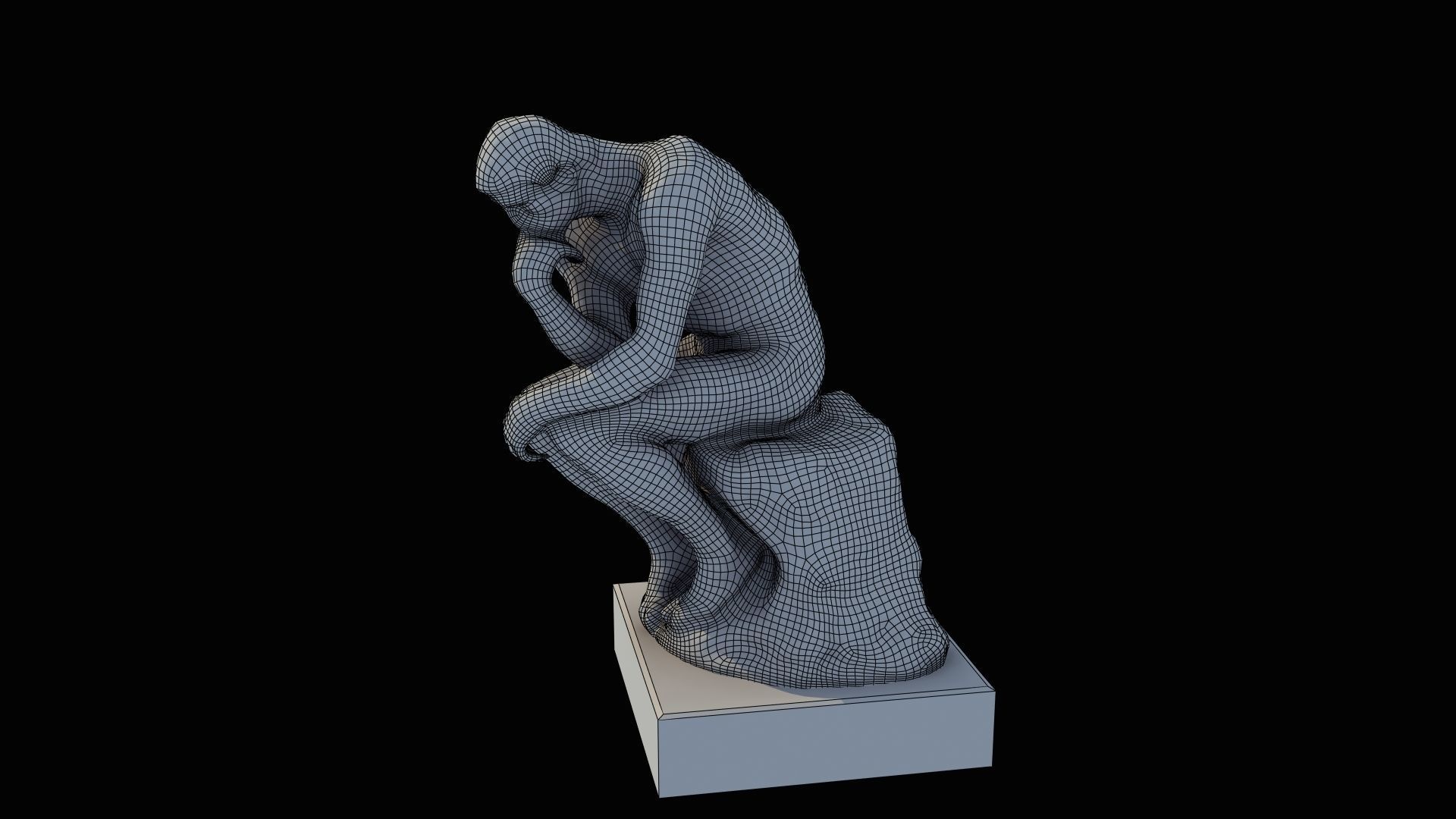 The Thinker statue of 3D model_51