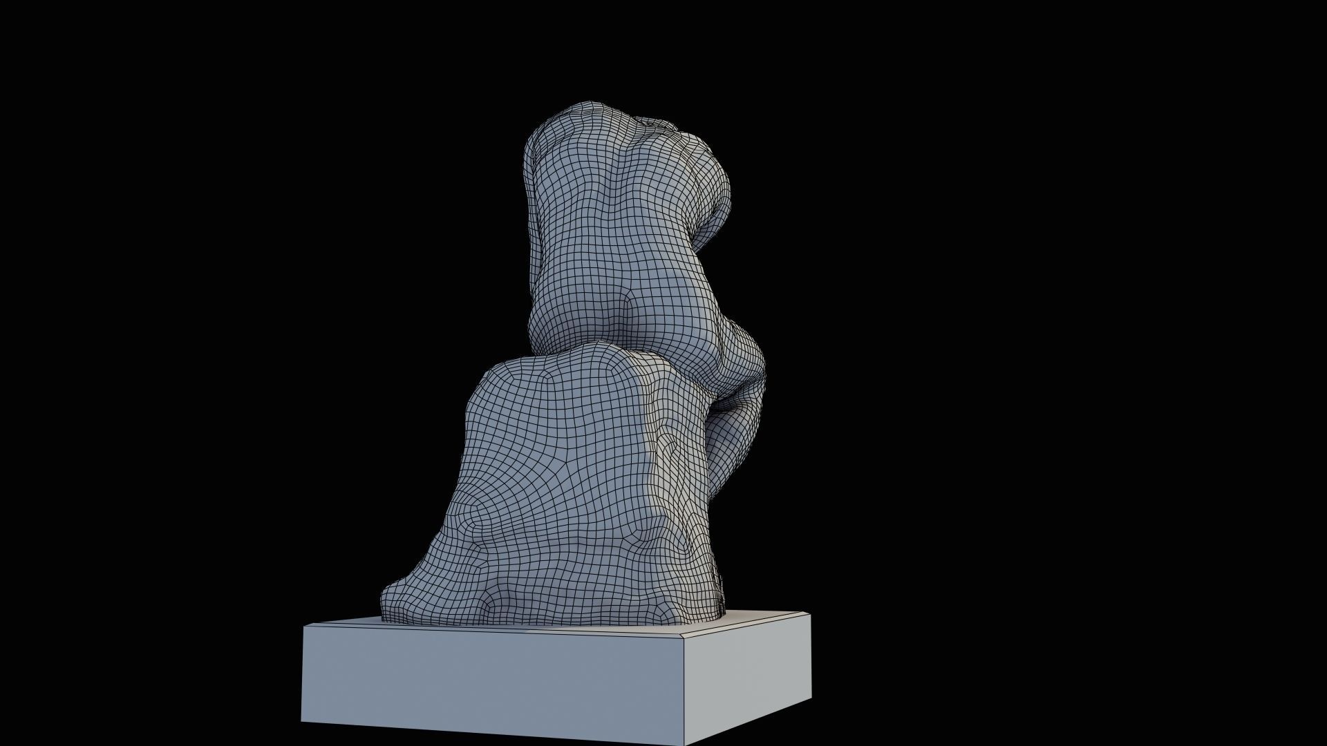 The Thinker statue of 3D model_45