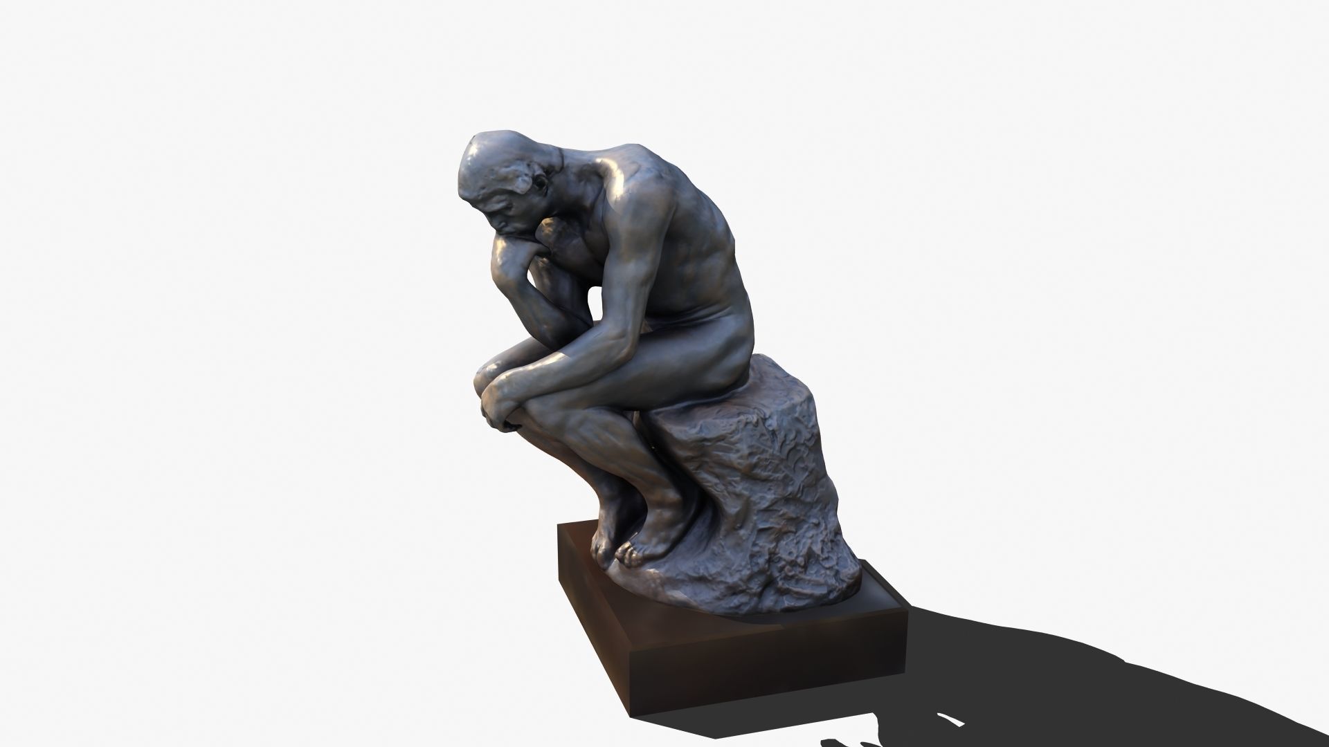 The Thinker statue of 3D model_31