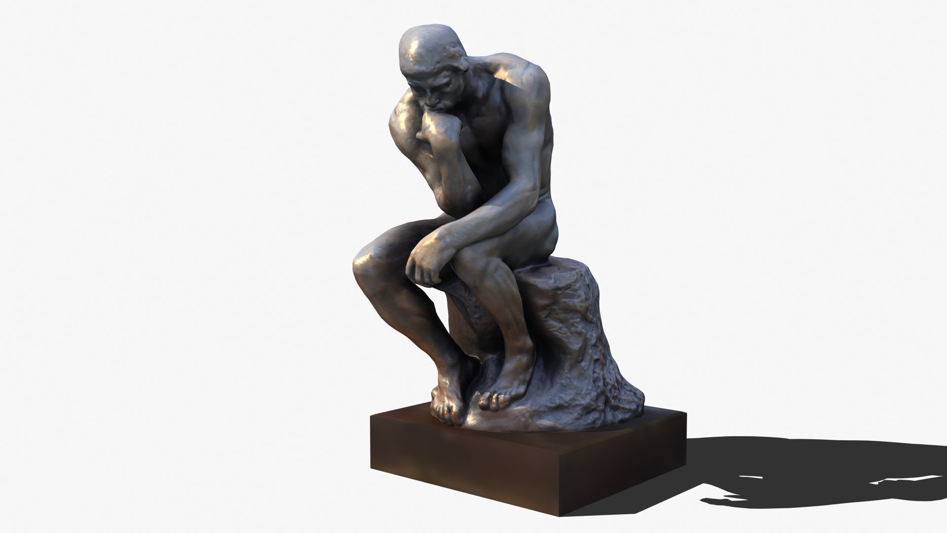 The Thinker statue of 3D model_21