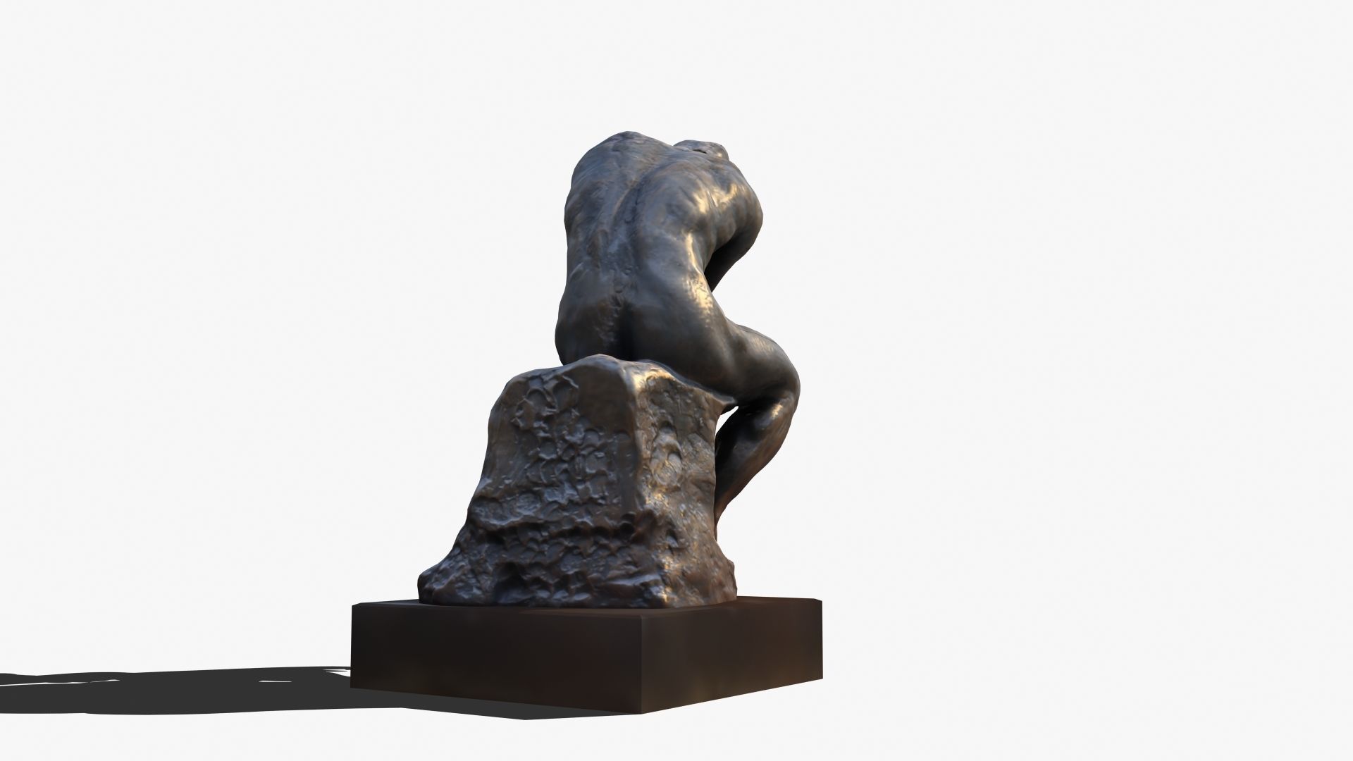 The Thinker statue of 3D model_27