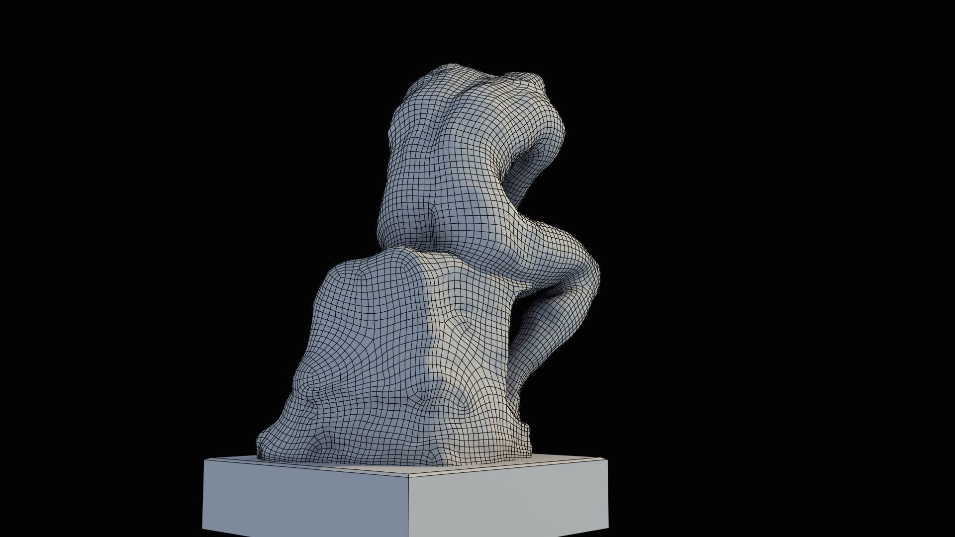 The Thinker statue of 3D model_43