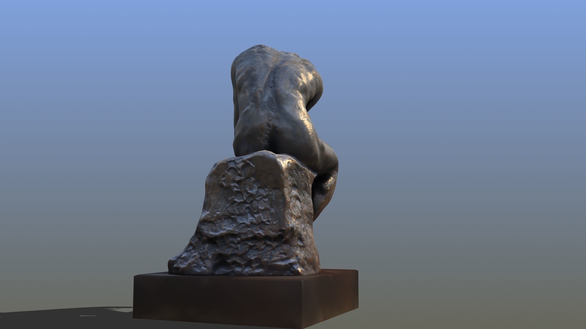 The Thinker statue of 3D model_13