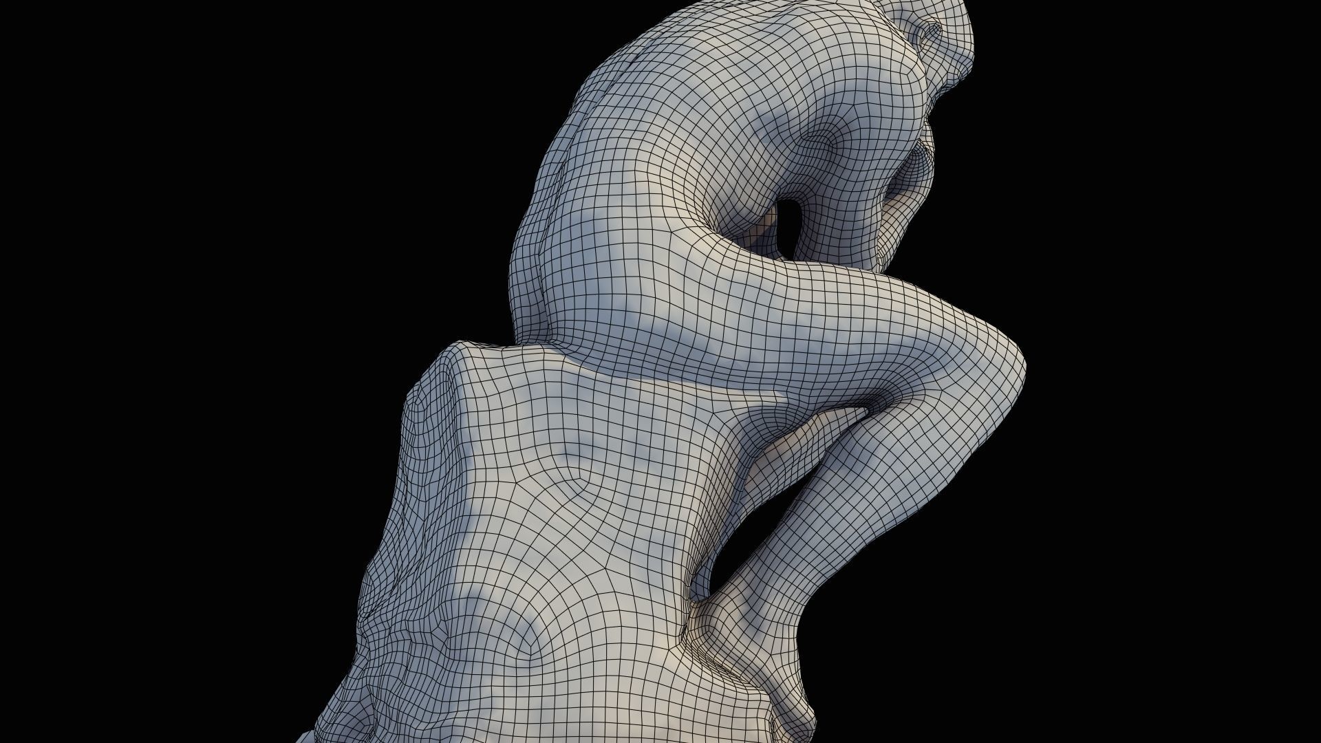 The Thinker statue of 3D model_42