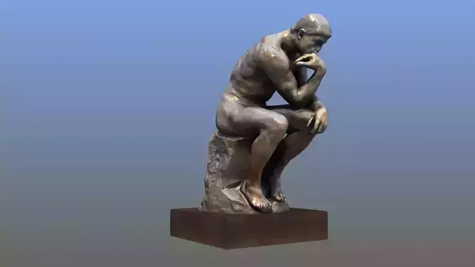 The Thinker statue of 3D model