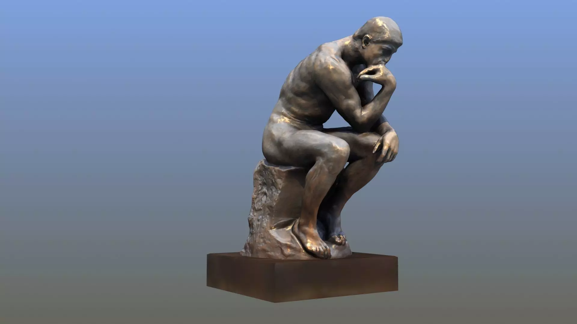 The Thinker statue of 3D model_0