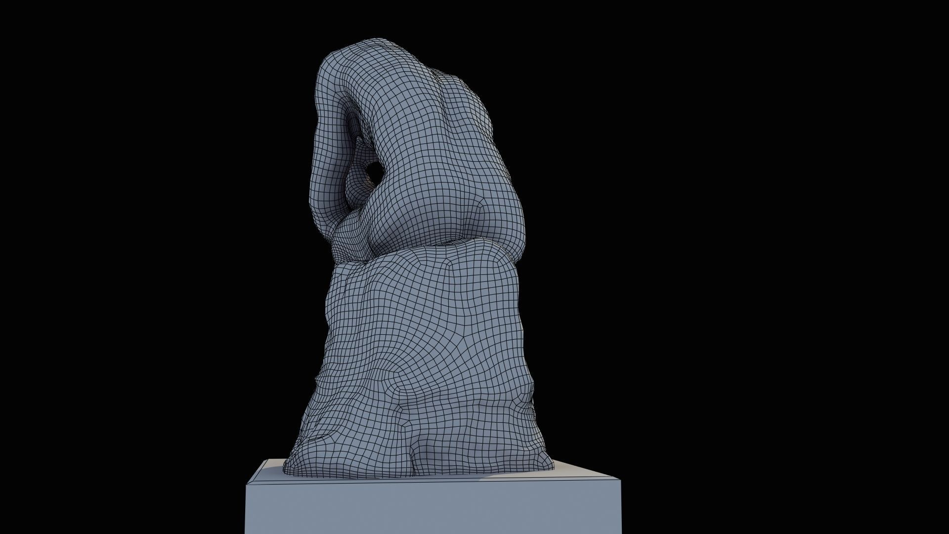 The Thinker statue of 3D model_46