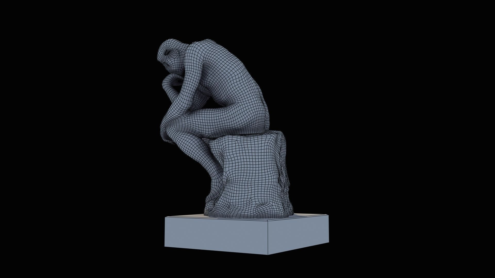 The Thinker statue of 3D model_48