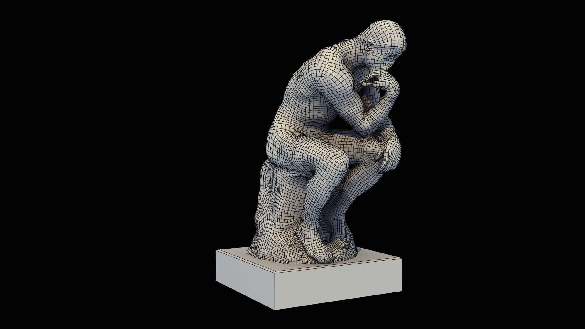 The Thinker statue of 3D model_37