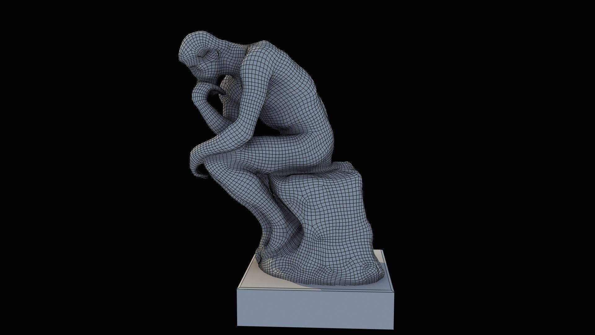 The Thinker statue of 3D model_50