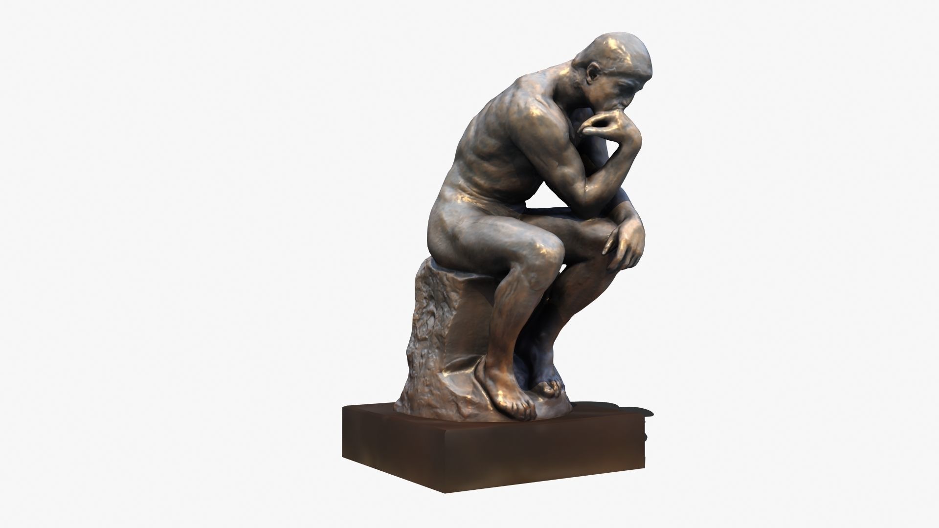 The Thinker statue of 3D model_24