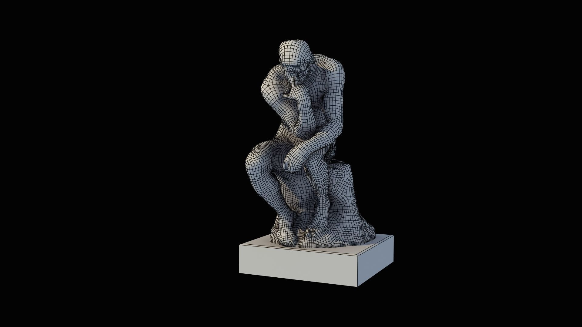 The Thinker statue of 3D model_33