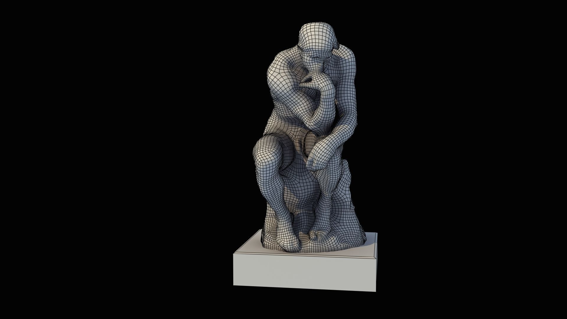 The Thinker statue of 3D model_34