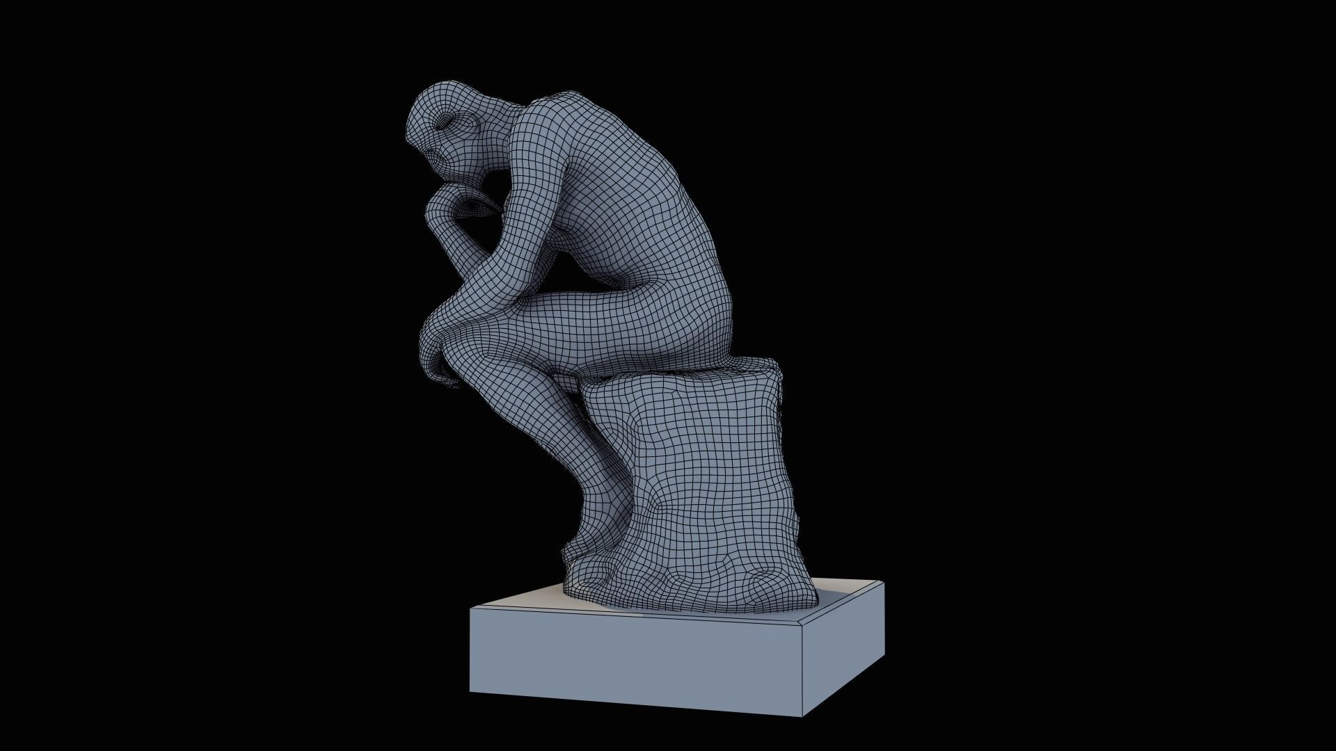 The Thinker statue of 3D model_49