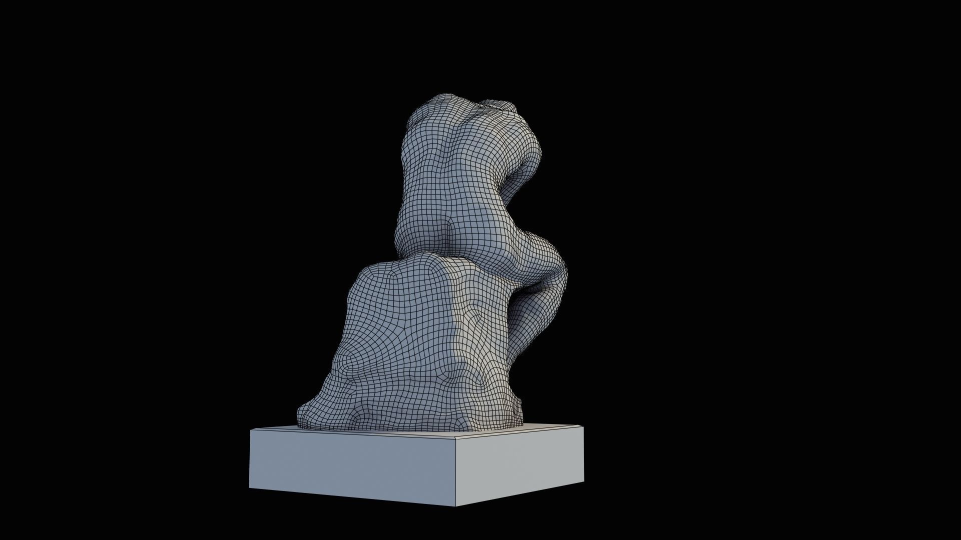 The Thinker statue of 3D model_44