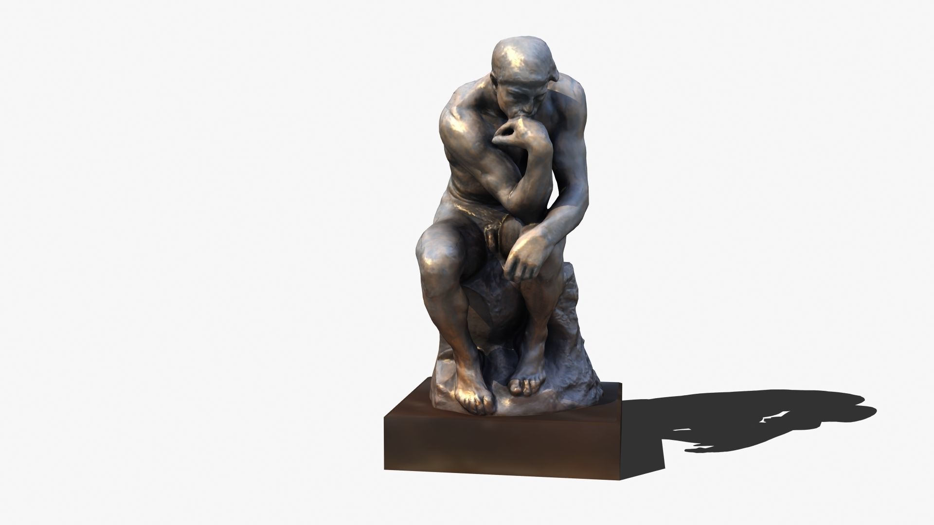 The Thinker statue of 3D model_22