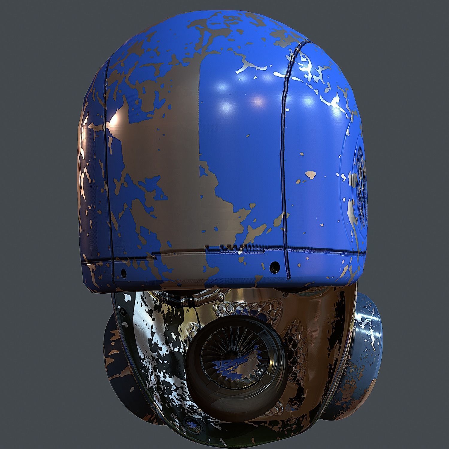 Gas mask helmet 3d model scifi Low-poly Low-poly 3D model_5