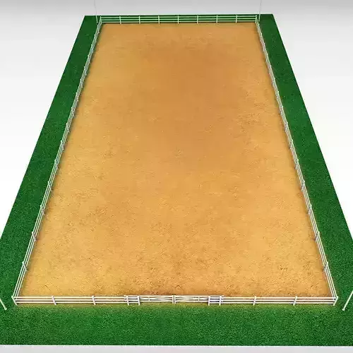 Horse jump riding arena low poly