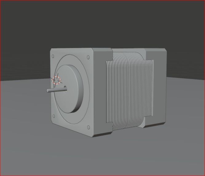 NEMA 17 Stepper Motor Model 3D model_1