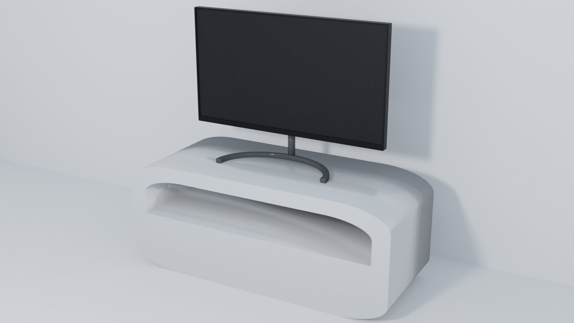 Stylish TV stand 3D model_1