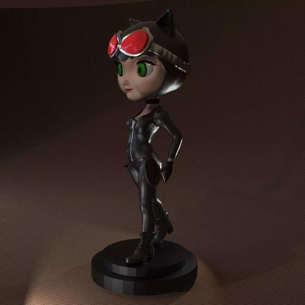 Catwoman Chibi Free 3D print model