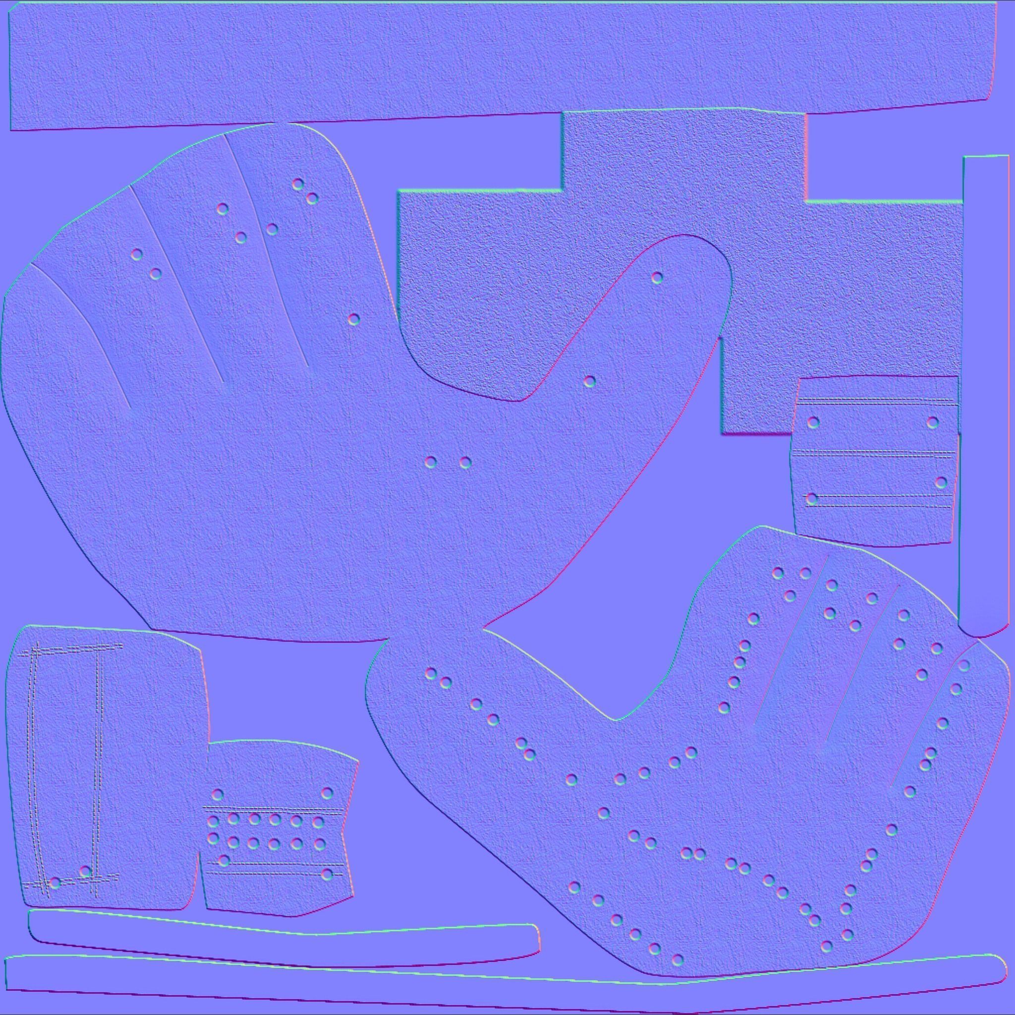 Baseball Glove Low-poly 3D model_6