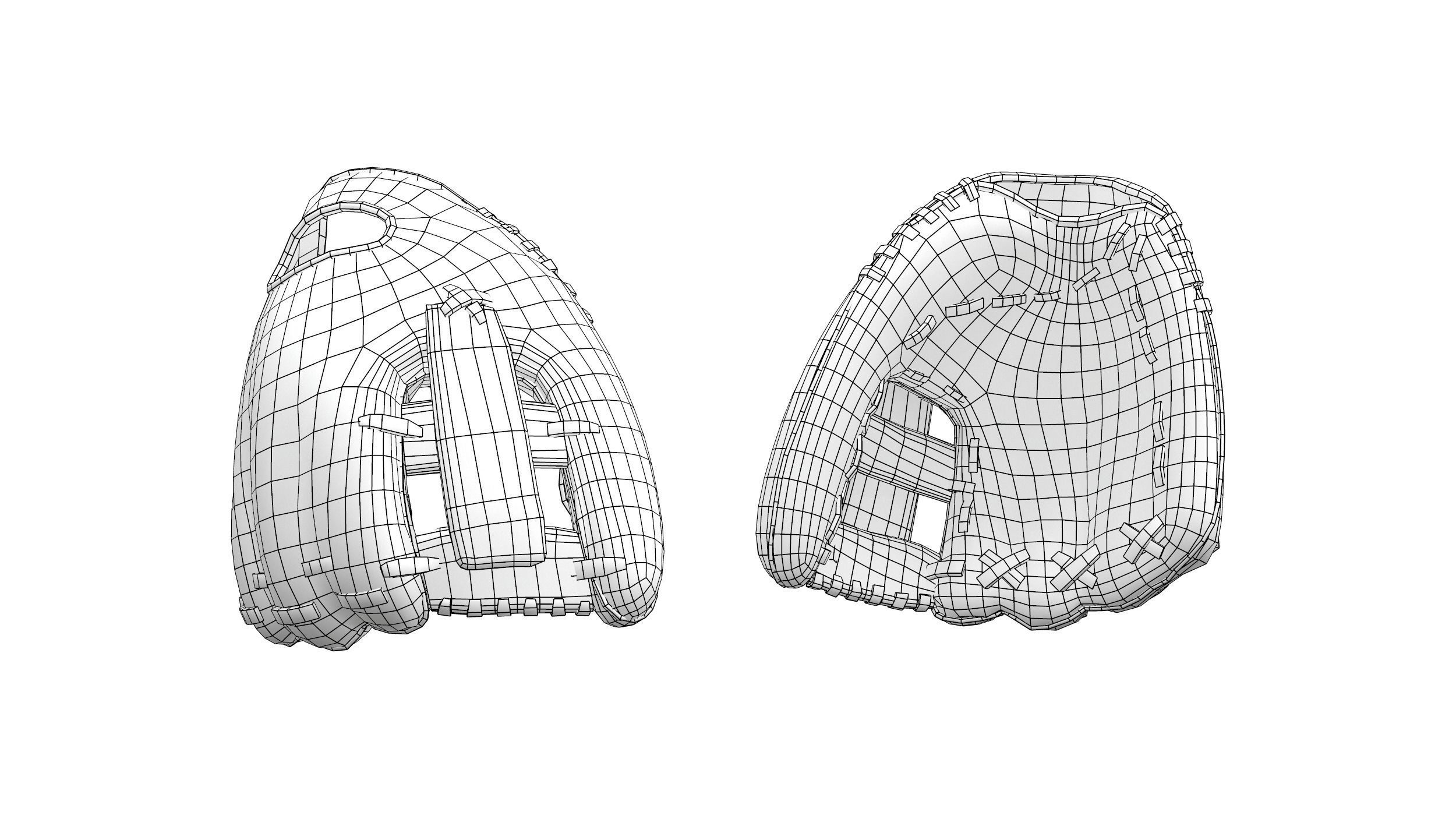 Baseball Glove Low-poly 3D model_3