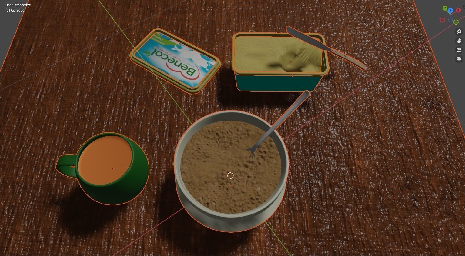 Breakfast Table 3D Model 3D model_2