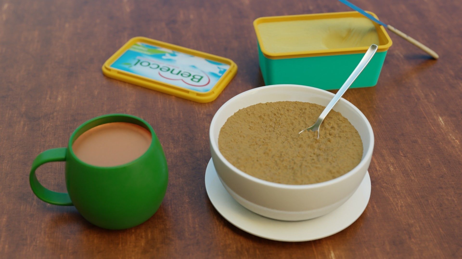 Breakfast Table 3D Model 3D model_6