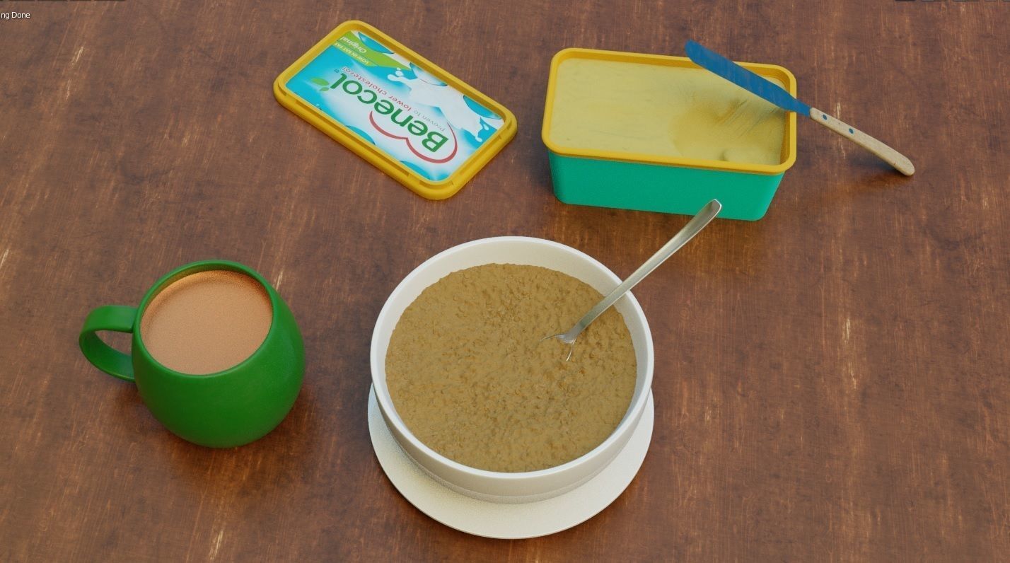 Breakfast Table 3D Model 3D model_5