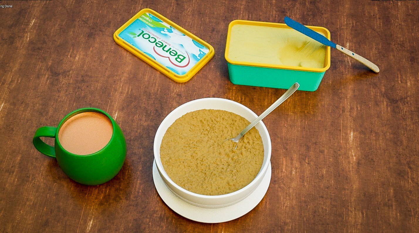 Breakfast Table 3D Model 3D model_1