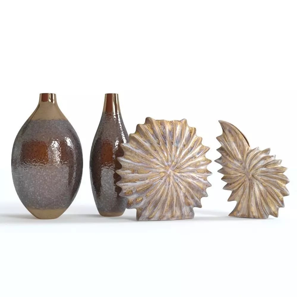 Shell vases set 3D model