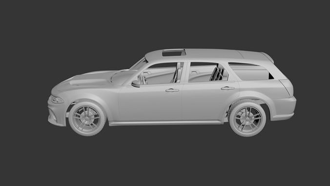 Dodge Charger Magnum 3D print model 2