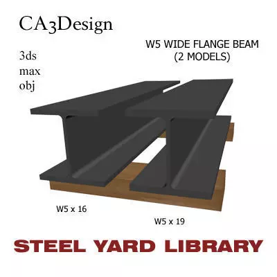 W5 Wide Flange Beam 3D model_0