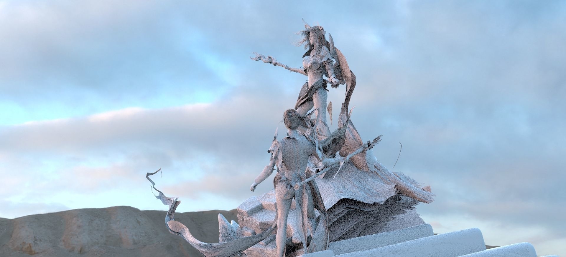 Swamp Cult Female 3D sketches models 3D model_1