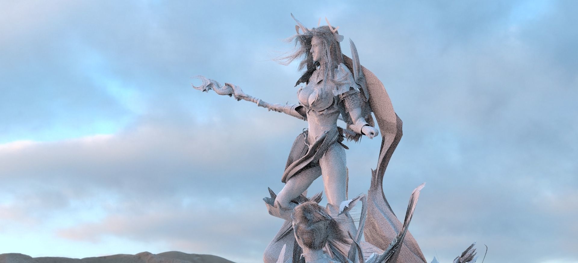 Swamp Cult Female 3D sketches models 3D model_2