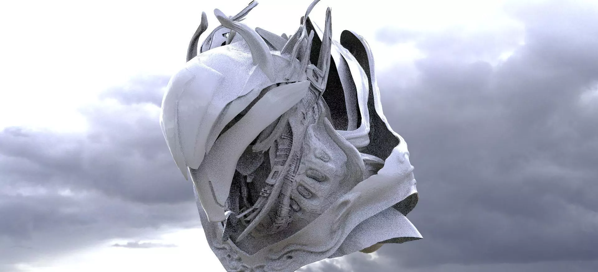 Sci Fi giant helmet 3D model_0