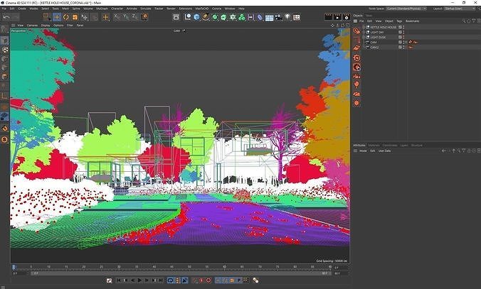 Corona - C4D scene files - KETTLE HOLE HOUSE 3D model 7