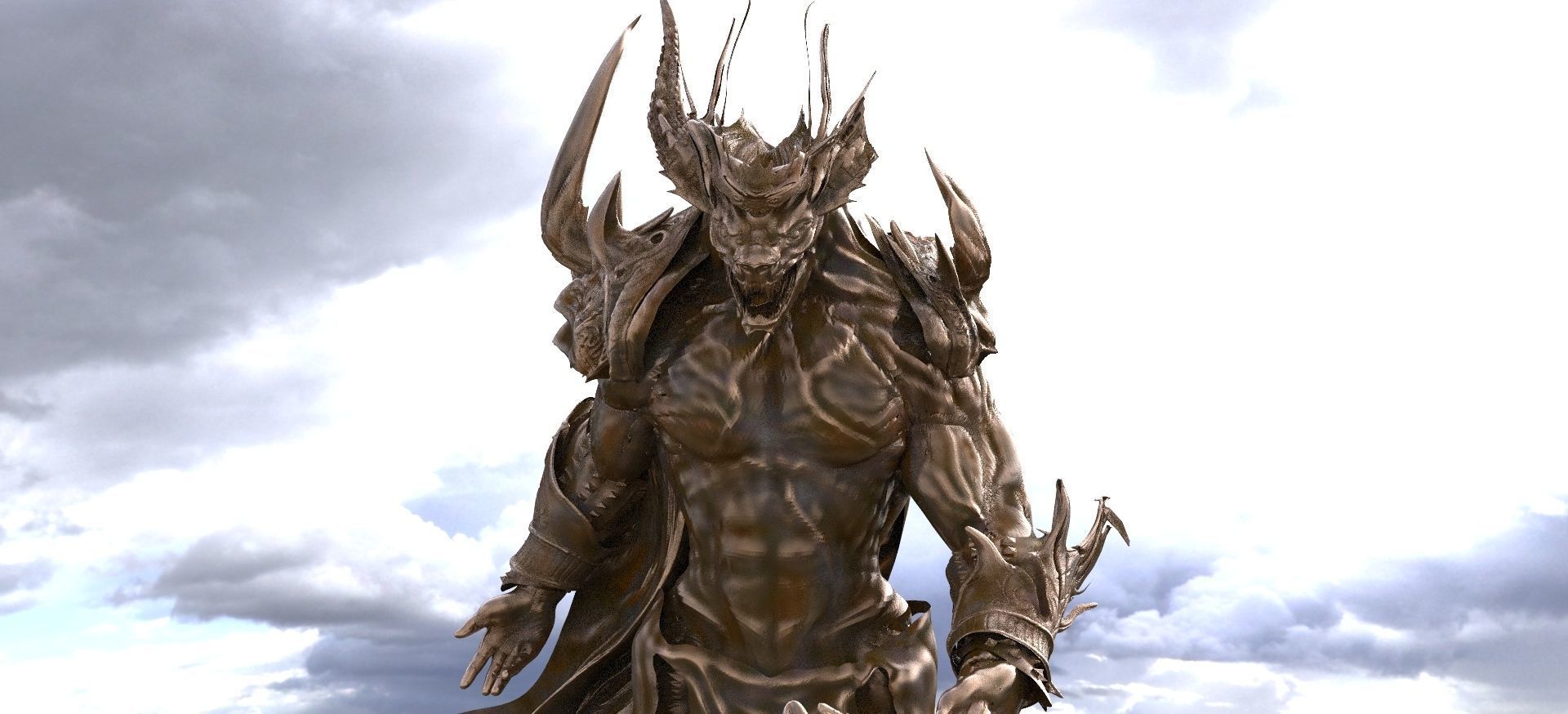 Muscled Beast man 3D model_1