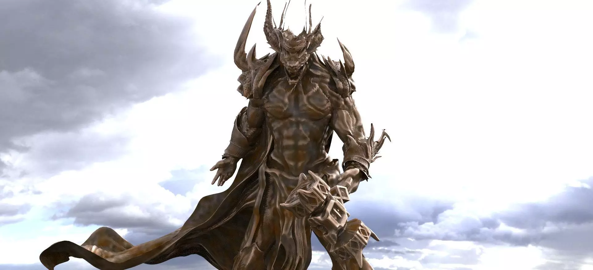 Muscled Beast man 3D model_0