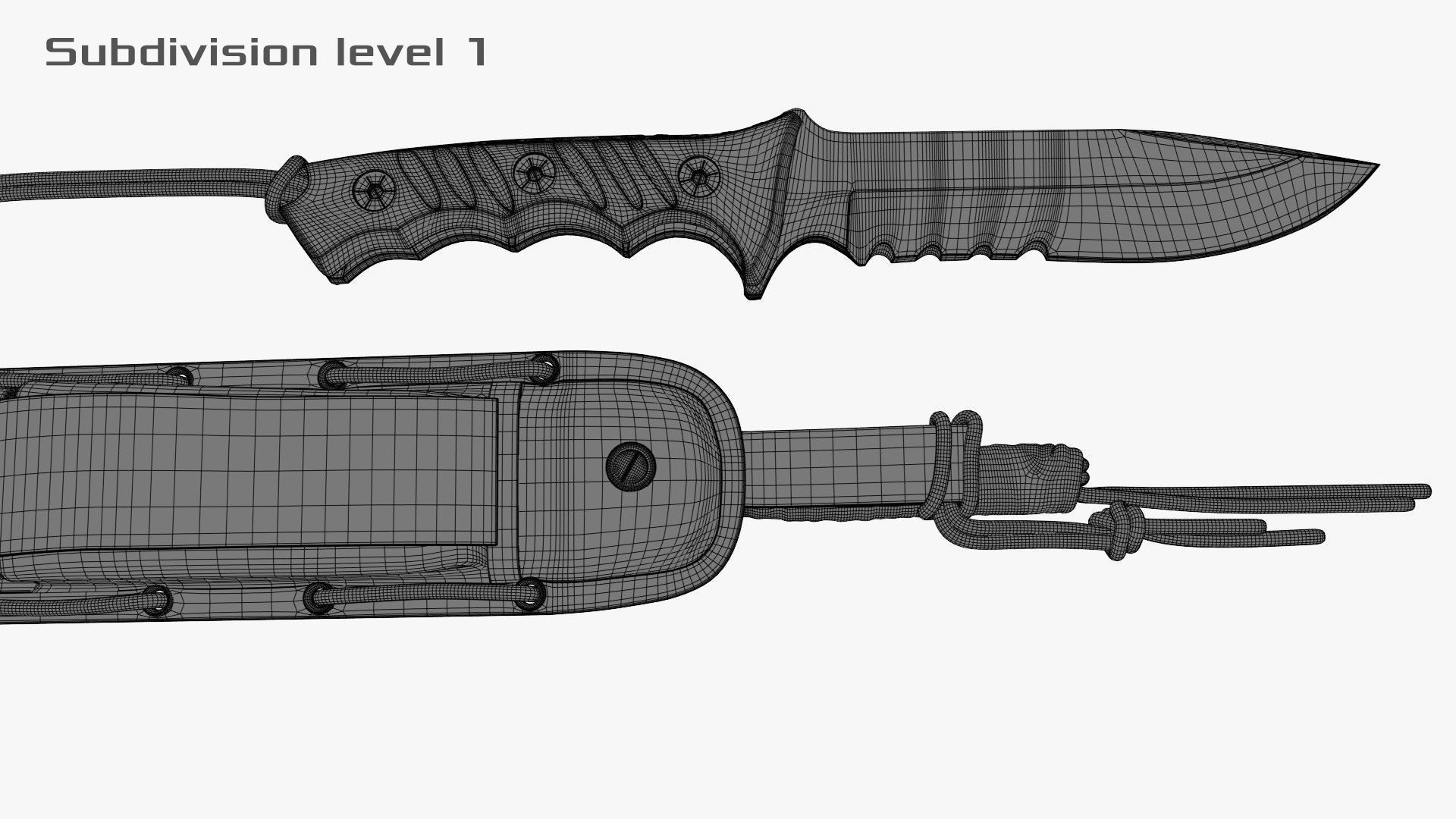 Schrade Extreme SCHF3 Survival Knife and Sheath 3D model_24