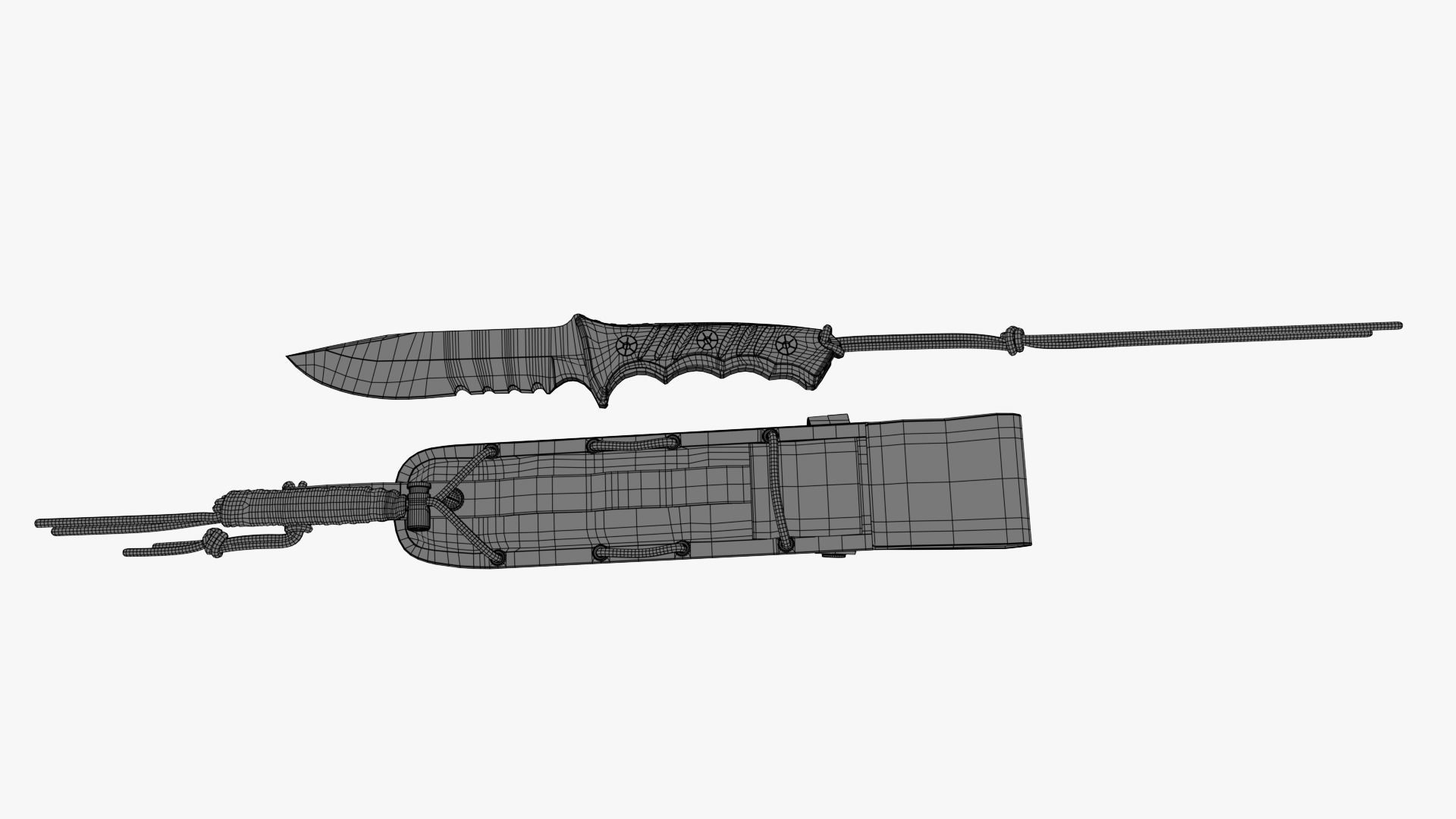 Schrade Extreme SCHF3 Survival Knife and Sheath 3D model_26