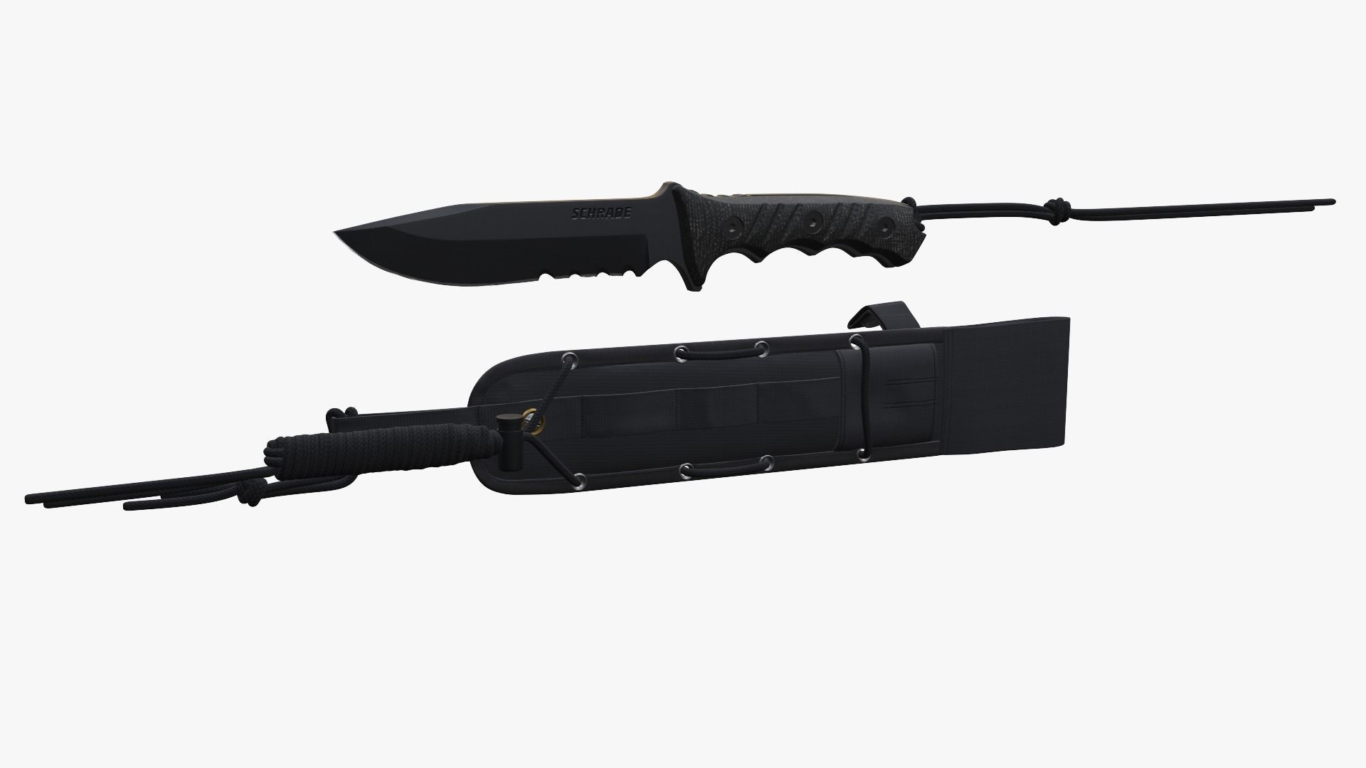 Schrade Extreme SCHF3 Survival Knife and Sheath 3D model_4