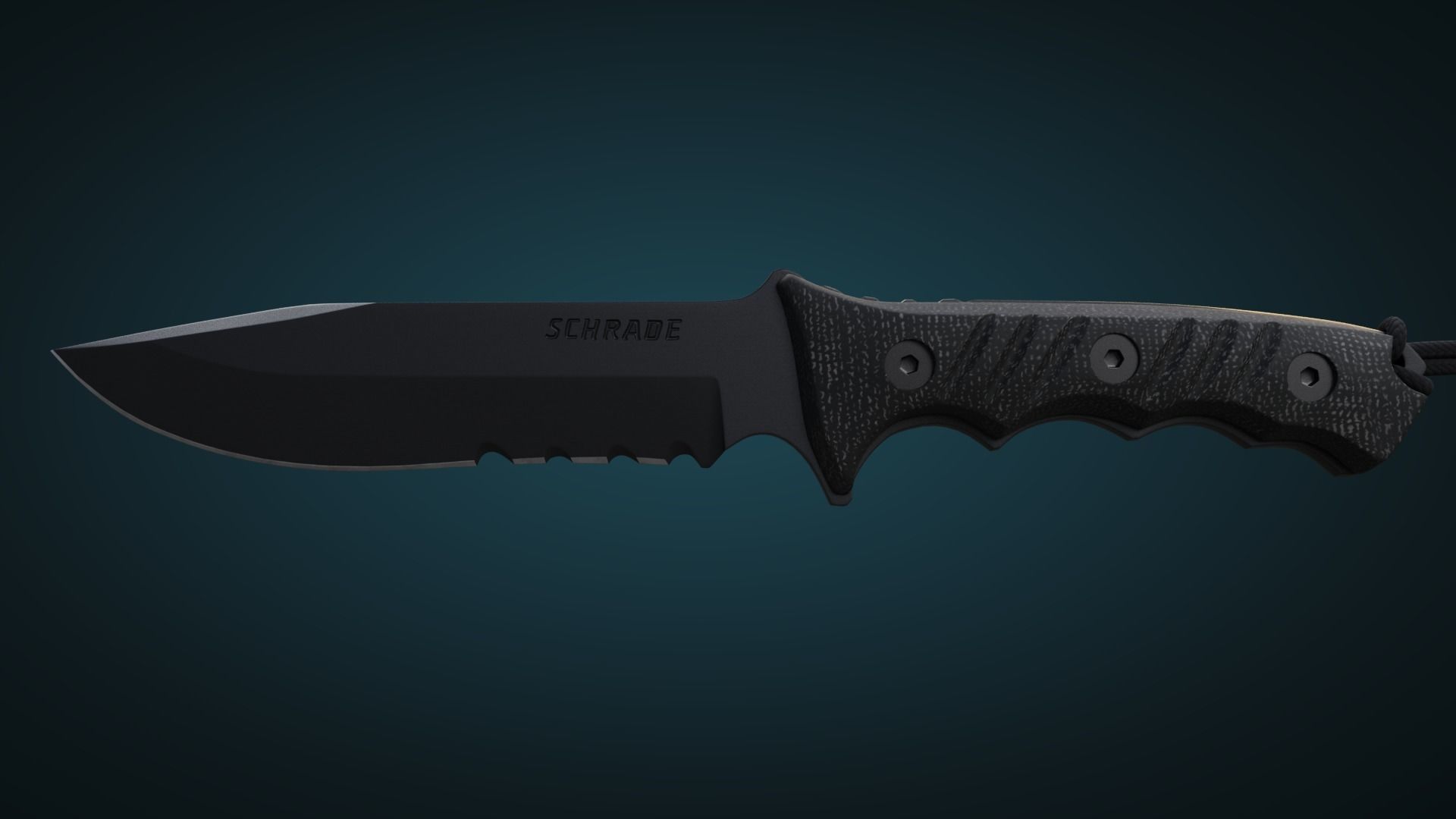 Schrade Extreme SCHF3 Survival Knife and Sheath 3D model_11
