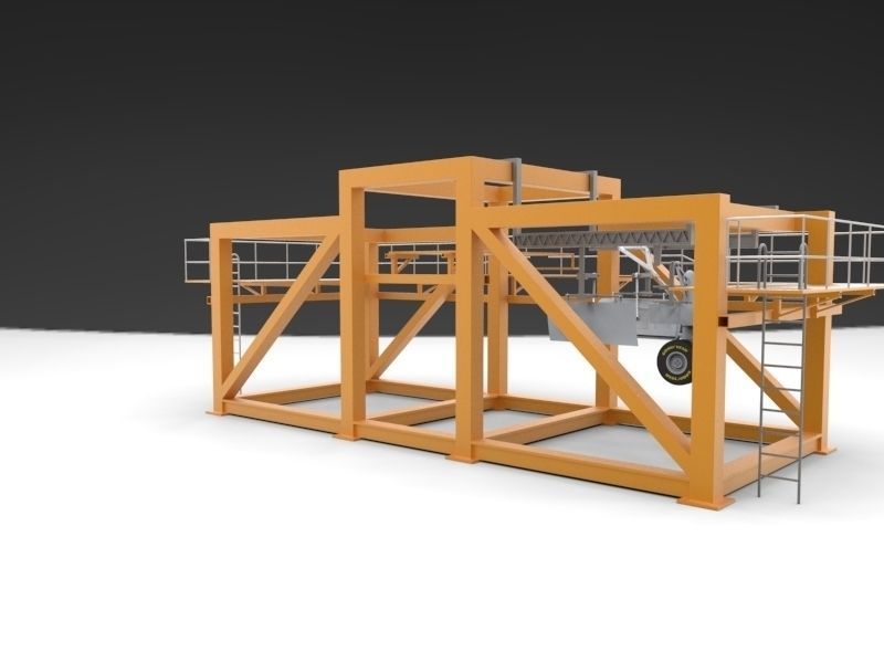 landing gear retraction test rig 3D model_5