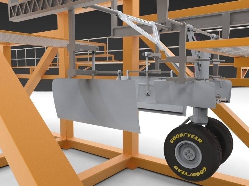 landing gear retraction test rig 3D model_3