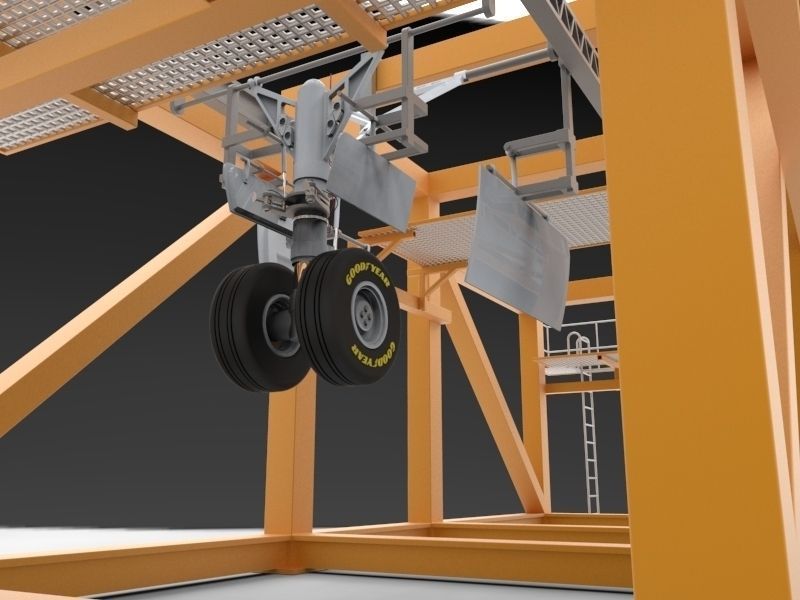 landing gear retraction test rig 3D model_4